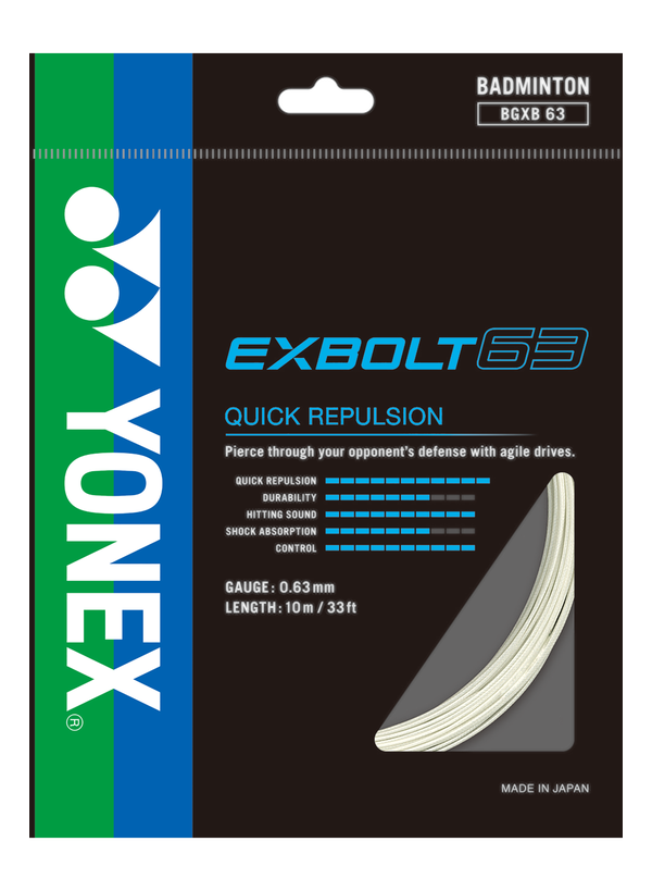 YONEX　EXBOLT 63　100m Yonex EXBOLT 63 Badminton String