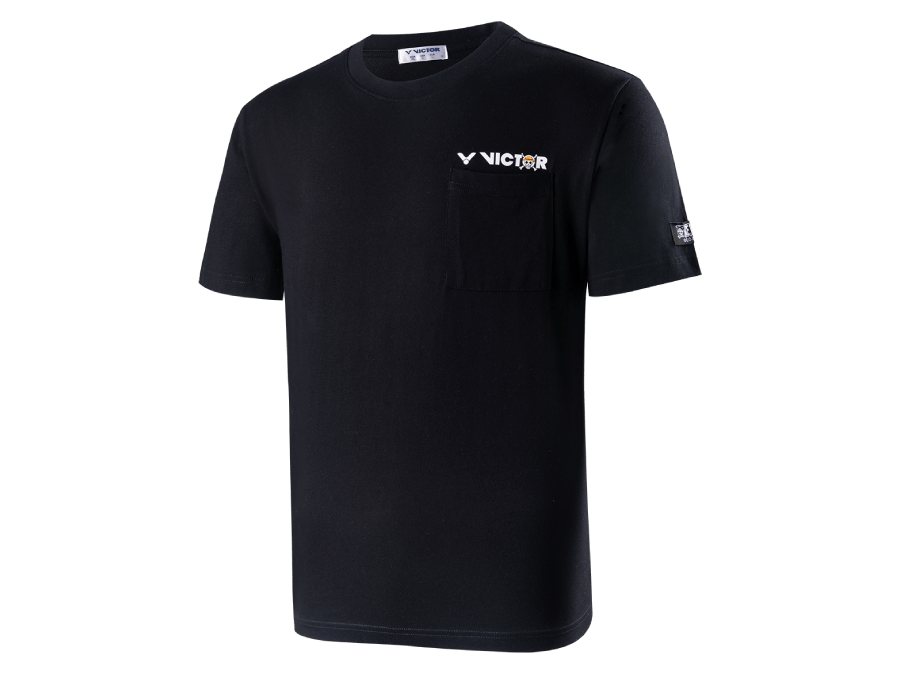 Victor X One Piece Straw Hat Crew Badminton T-Shirt [Black] Limited Ed