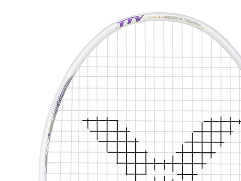 Victor Tai Tzu Ying Thruster K TTY AJ Badminton Racket [Bright White/Purple]