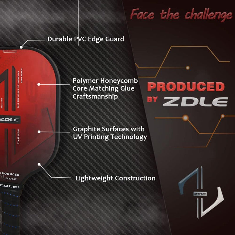 Zdle Pylon Pro 1.0 Pickleball Paddle - [Red]