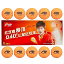DHS D40+ 3 Star Table Tennis Ball - 10pcs - Orange