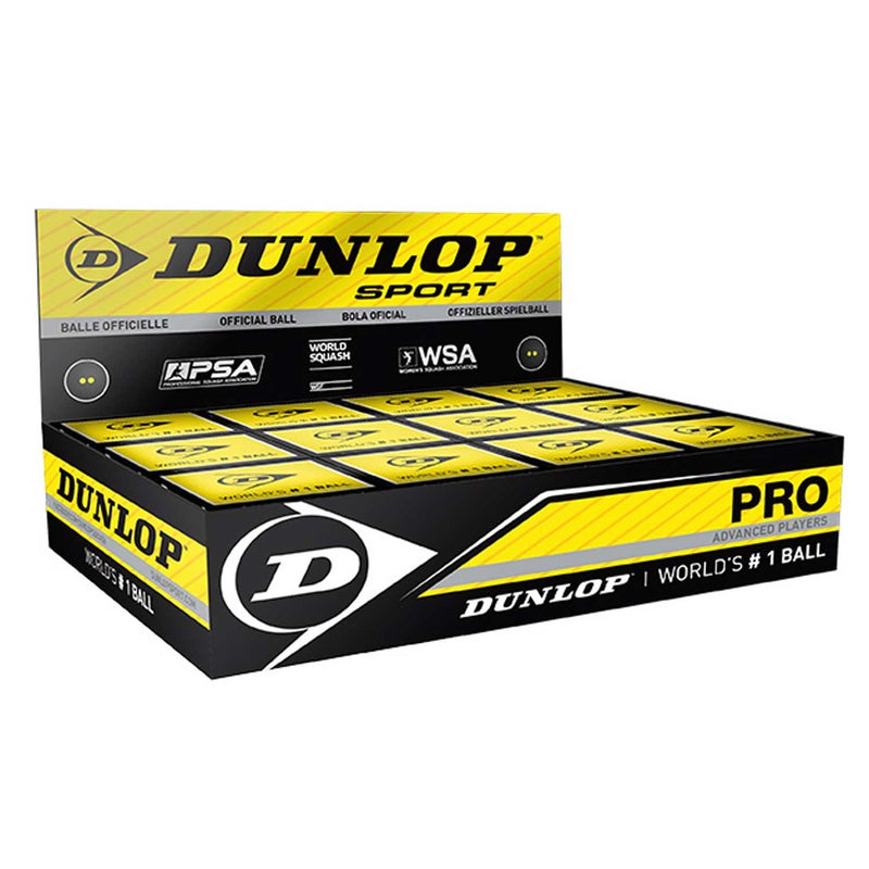 Dunlop Squash Ball - Pro (Double Yellow)