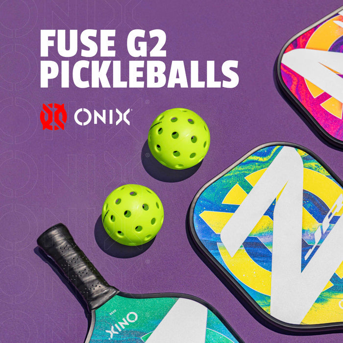 Onix Fuse G2 Outdoor Pickleballs - Set of 6 - [Neon Green]