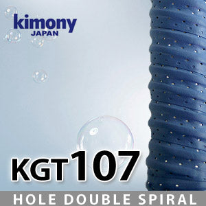 Kimony Japan KGT107 Double Spiral Racket Grip - 1 pack - [Multiple Colors]