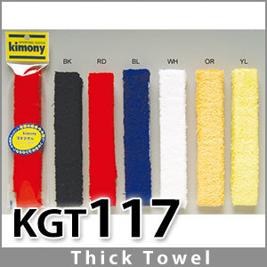 Kimony Japan KGT117 Thick Towel Racket Grip - 1 pack - [Multiple Colors]