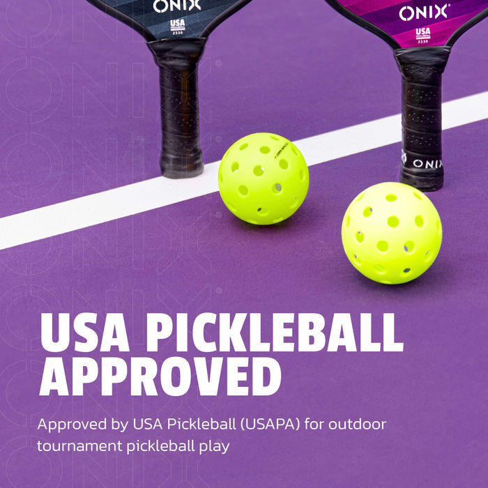 Onix Fuse G2 Outdoor Pickleballs - Set of 6 - [Neon Green]