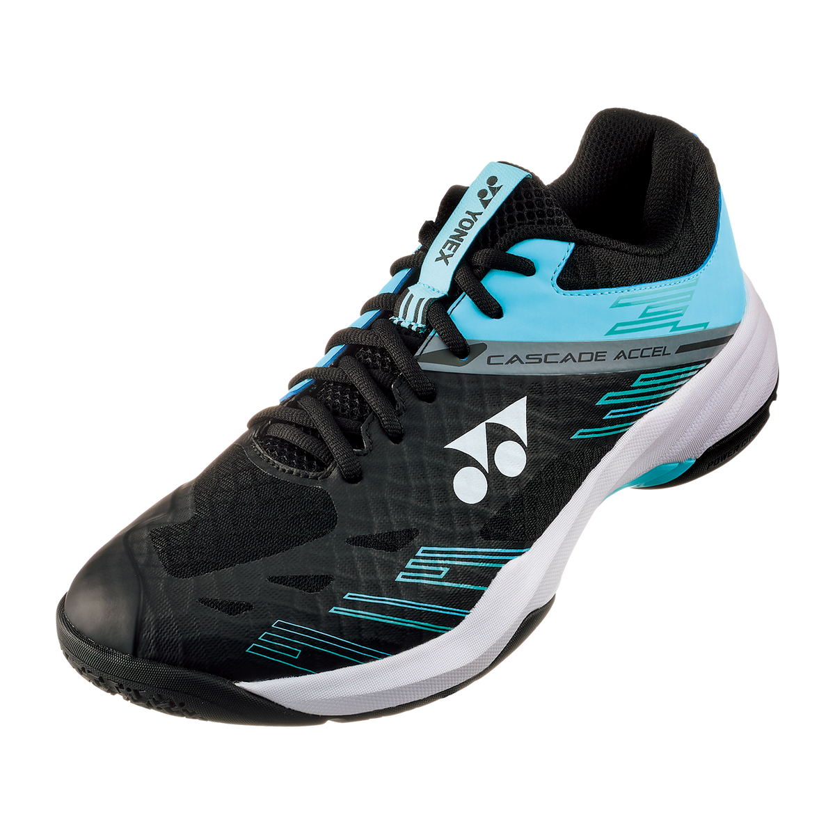 YONEX CASCADE ACCEL バドミントンシューズ Yonex POWER CUSHION Cascade Accel Wide Badminton Shoes [Black/Ice Blue