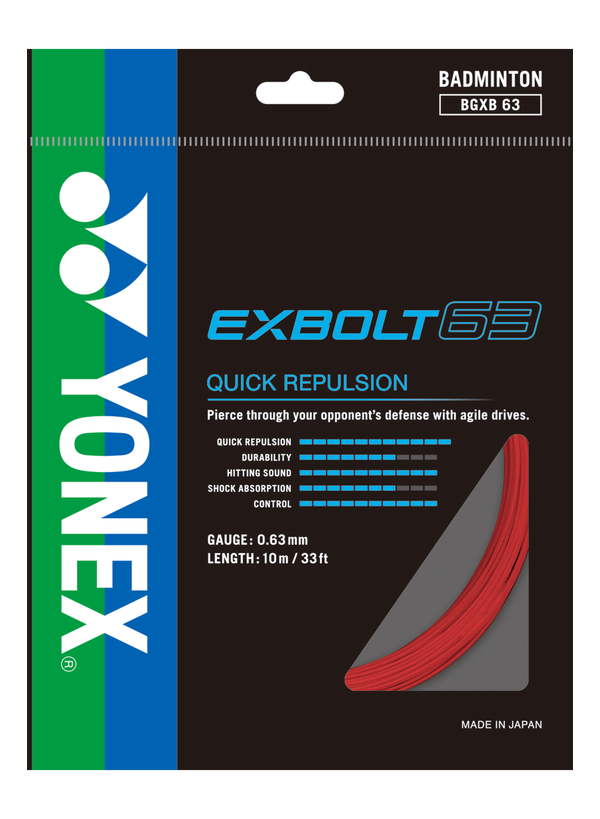 YONEX EXBOLT 63　100m Yonex EXBOLT 63 Badminton String