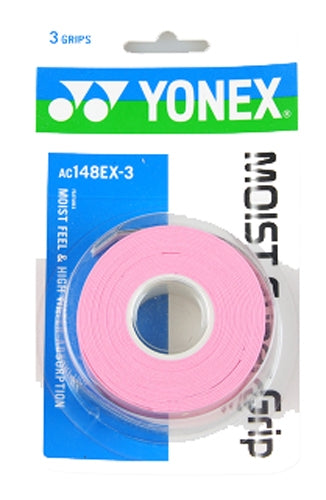 Yonex AC148 Moist Super Grip (3 wraps) - [Pink/White]