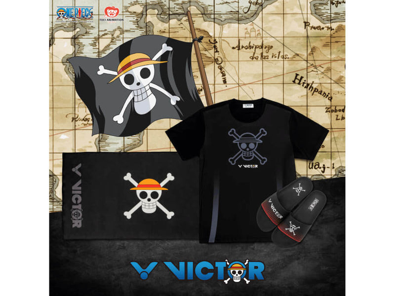 Victor X One Piece Luffy Skull Badminton T-Shirt [Black] Limited Edition T-OP2 C