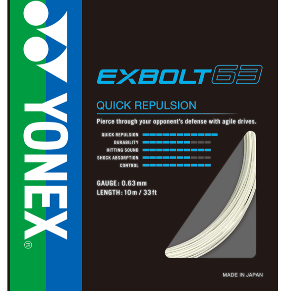Yonex BG EXBOLT 63 Badminton String